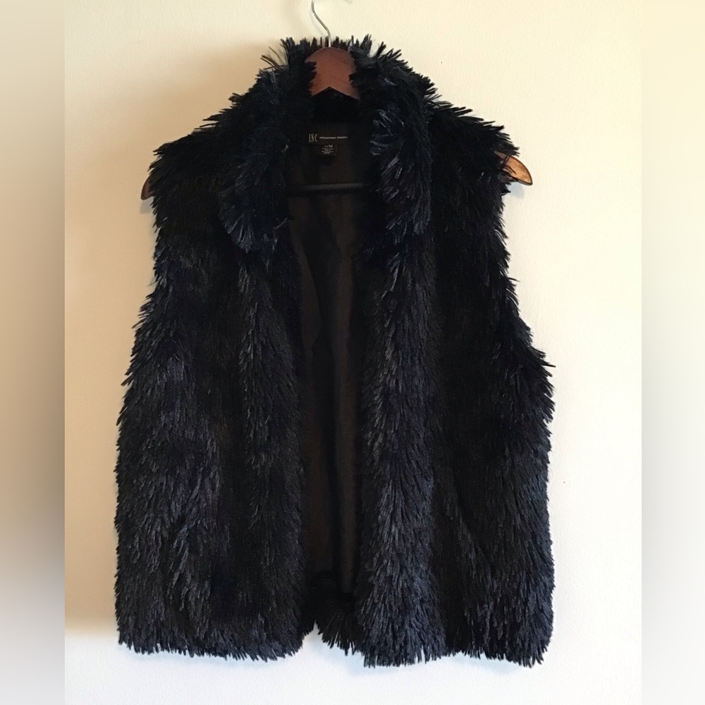 I.N.C. Black, Furry Vest
